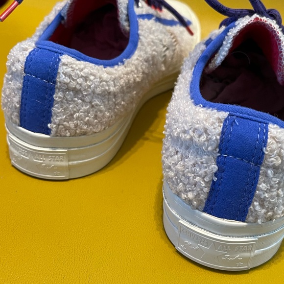 Excellent Condition CONVERSE X RETRO SHERPA STAR PLAYER OX WHITE SWAN/EGRET - Picture 10 of 12